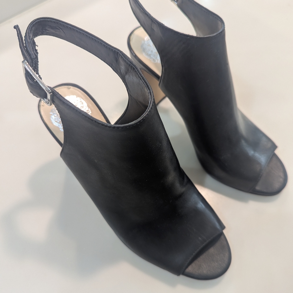 Vince Camuto Cilla Black Open-Toe Heels